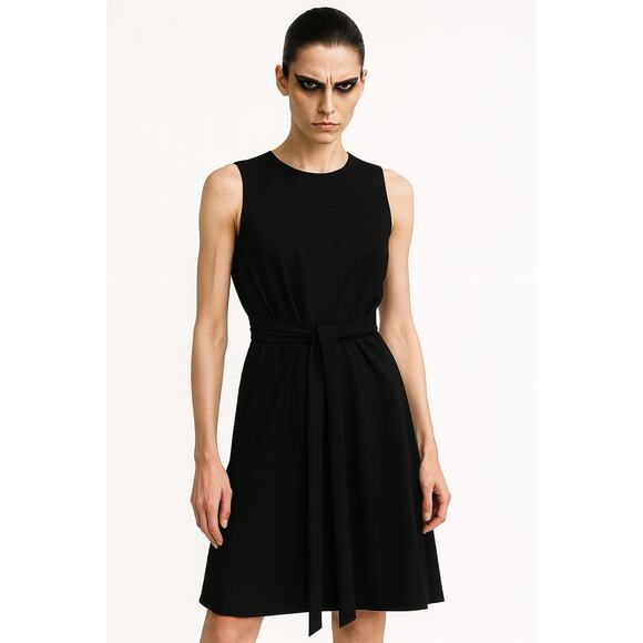 Balenciaga Black Dress Front Tie - Picture 1 of 12